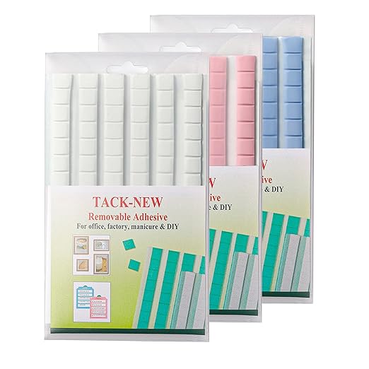 Sticky Mounting Putty for Wall Hanging Removeable Repositionable Adhesive Poster Non Marking Tacky Adhesive for Picture Hanging Crafts(White+Blue+Pink,288)