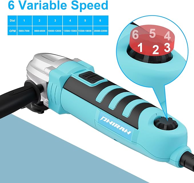 Oscillating Tool, 2.5A Oscillating Multi Tool with 3° Oscillation Angle, 22000 OPM Variable Speeds Multi-Tool Kit for Cutting, Sanding, Grinding, Scraping, 17 Accessories & Universal Interface