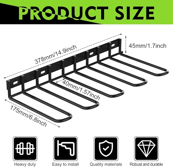 2 Pack Power Tool Organzier Wall Mount, Thicked Heavy Duty Drill Holder, Drill Storage Rack Organizer for Dewalt Milwaukee Ryobi Cordless Tools