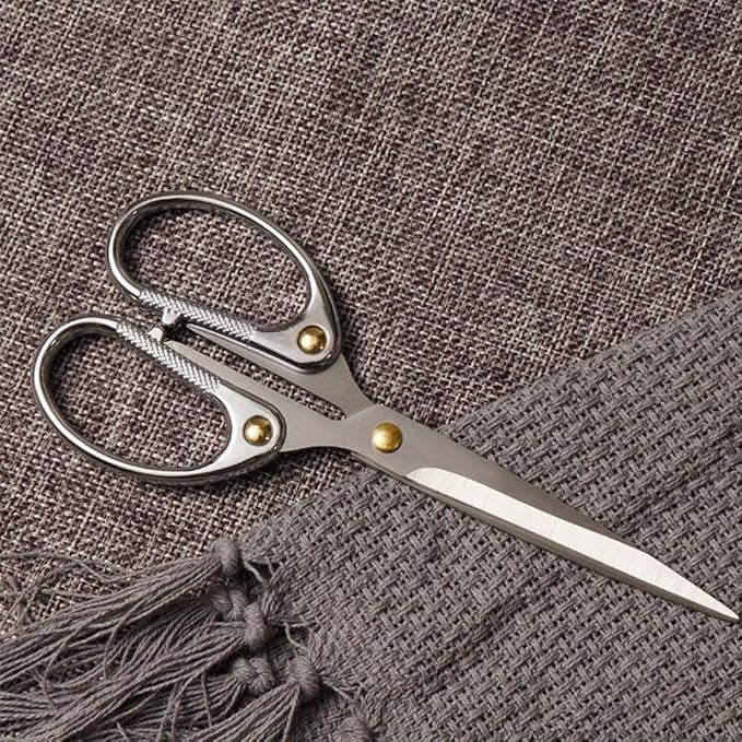 6.3" Small Sewing Scissors All Purpose Scissors Stainless Steel Tip Shears DIY Tools Office Scissor for Home Office School Sewing Fabric Handcraft Craft Art Work Needlework Daily Use Silver