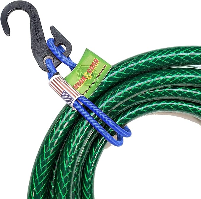 Hook & Hang Bungee Cords - Storage & Organization Cords - Hang Hoses, Cords, Ladders, Bikes, Tools & More. an Incredible Organizer! (3 PK, Blue)