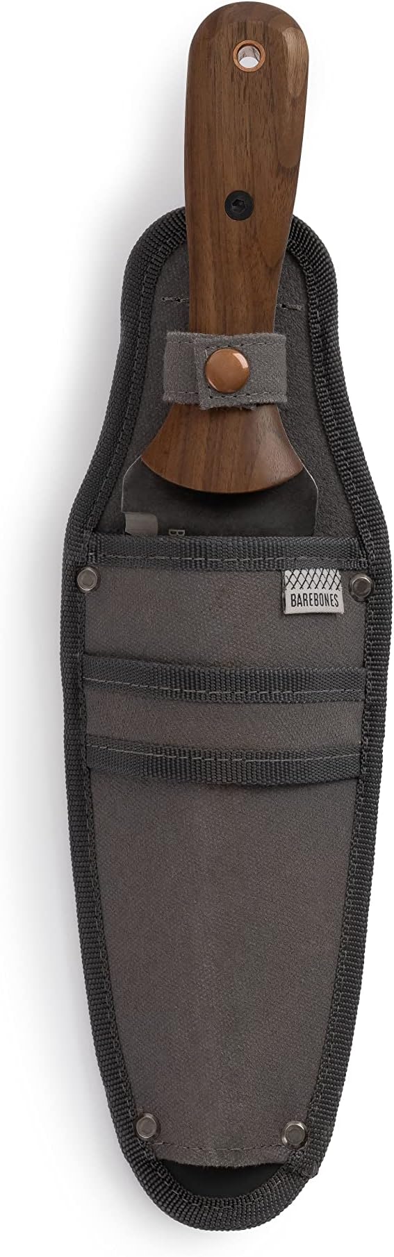 Barebones Hori Hori Classic - Garden Knife - Heat-Tempered Stainless Steel Blade and Walnut Handle - Gardening Knife and Sheath Bundle (Walnut/Black)