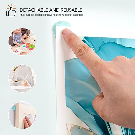 Sticky Mounting Putty for Wall Hanging Removeable Repositionable Adhesive Poster Non Marking Tacky Adhesive for Picture Hanging Crafts(Green,96)