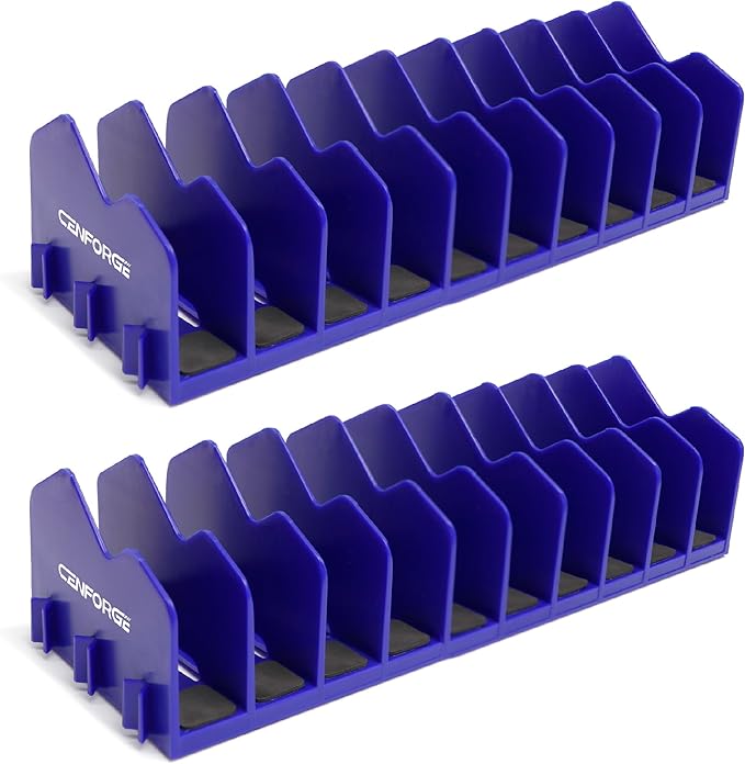 Cenfoge Plier Organizer, Plier Rack, Plier Holder and Cutter Organizer with Non-Slip Rubber Base, PlierOrganizer for Tool Box Drawer, 20 Slots, Tool Storage, Plier Rack (2 PC-Blue)