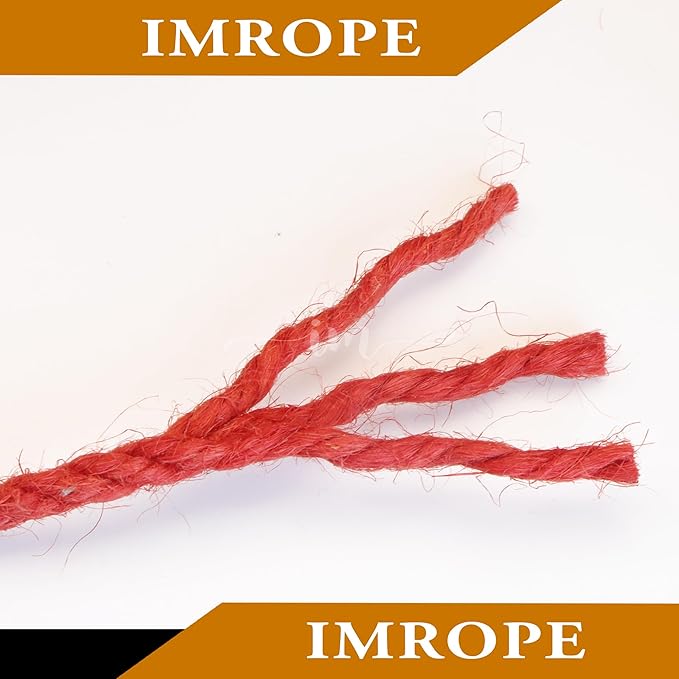 4mm x 300 Feet Red Jute Rope, Twine for Gardening Tomato Climbing Plant Tie Floristry Crafts Gift Wrapping Packing Decor