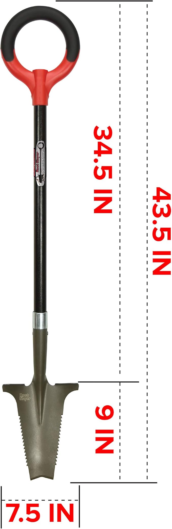 Radius Garden 23311 Root Slayer Perennial Shovel, Red