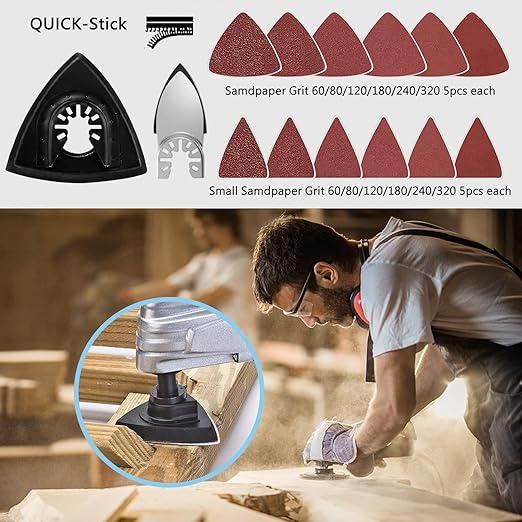 94 Pack Oscillating Saw Blades, Wood Metal Cutting Multitool Bi-Metal Blades Quick Release Tool Blades Kits Fit for Dewalt, Makita, Ryobi, Rockwell