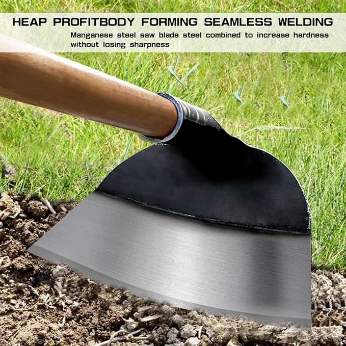 Hand Hoe Head Replacement - Round Eye Hoe for Gardening, Digging, Weeding, and Loosening Soil Handheld Grub Hoe Head for Agriculture(23.5cm Size )