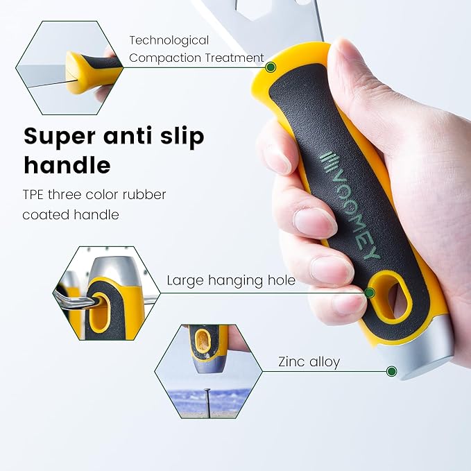 Voomey Putty Knife Scraper,Putty Knife Set, Metal Putty Knife 3 Pack, Paint Scraper Tool for Removing Wallpaper, Repairing Drywall, Scraping, Repairing, Plastering, and Other Painting Projects