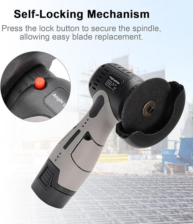 Brushless Cordless Angle Grinder Kit, 19500rpm Mini Electric Angle Grinding Tool with 2x16.8V 2000mAh Battery and 6-Cutting Discs, Grinder Handheld Cutter for Metal Wood