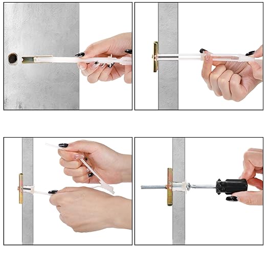 Peohud 20 Pack Drywall Anchor with Included Bolts for 1/4"-20, Heavy Duty Hollow Wall Anchors for TV Mounting, Cabinets, Holds up to 265lbs Each in 1/2" Drywall