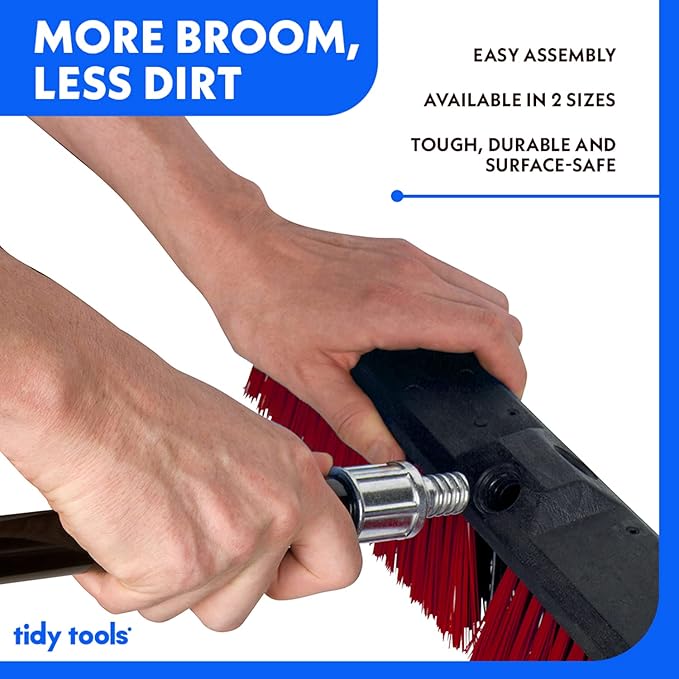 Large 24'' Multi-Surface Push Broom with Alloy Handle