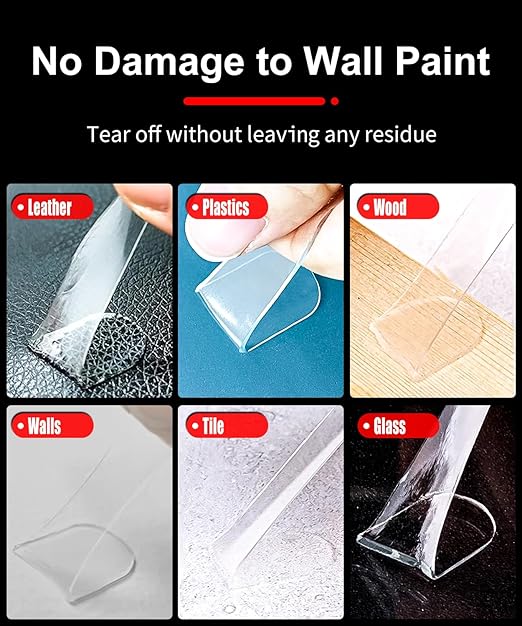 168 Pcs Removable Mounting Putty, Made of 3M VHB, Strong Double Sided Glue Adhesive Dots Clear Museum Sticky Tack for Action Figures Wall Hanging No Residue, 0.39"