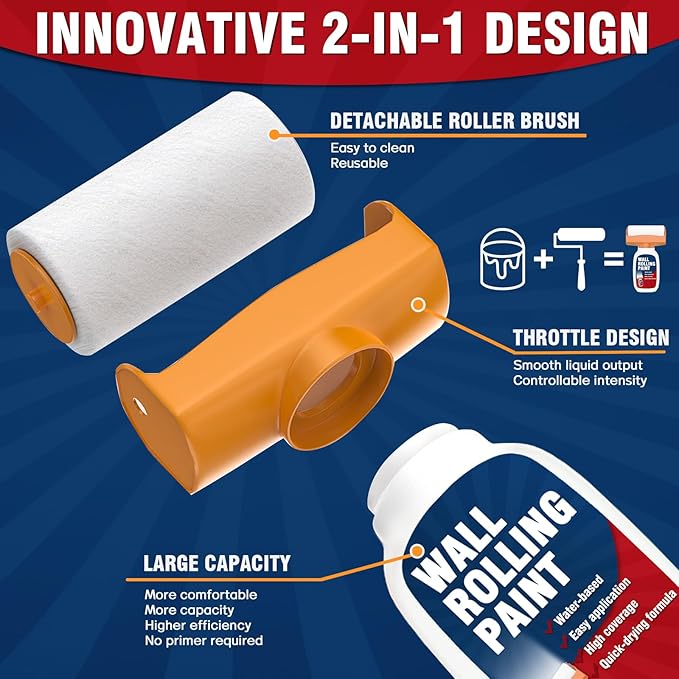 White Paint for Wall, 500g White Touch up Paint for Walls, Waterproof Whites Wall Paints, Quick-Drying Walls Repair Kit, Ready to Use Interior Paints, Covers Stains, Graffiti