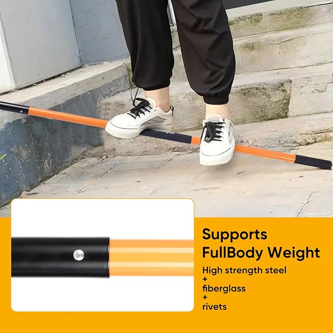 Garden Hoe Tool .for Weeding with Long Fiberglass Handle 57 Inches,Heavy Duty Hoe Garden Tool,