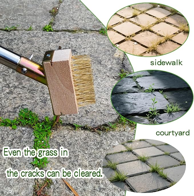 Long Handle Crack Weeder Crevice Weeding Tool-Weed Crack Remover Tool,Tool for Weeding Between pavers, Paving Sidewalk Driveway Crack Weeder, Weed Puller ,Patio Weed Remover Tool