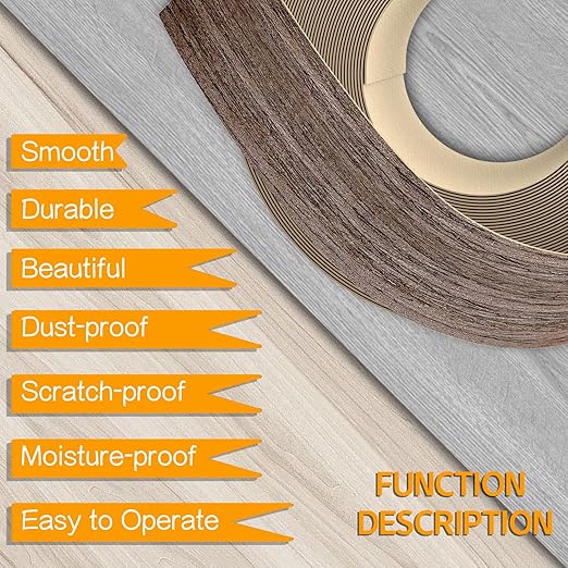 GSCIT Club Walnut Edge Banding, 1 1/2 inch x 25ft roll of Veneer Edge Banding Preglued Flexible, Real Wood Tape Banding