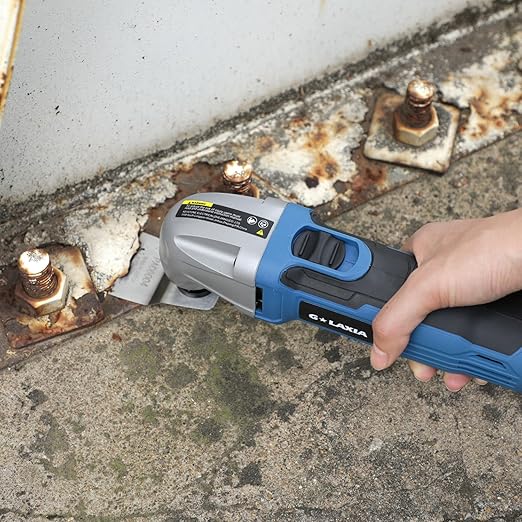 Oscillating Tool, 1.5A Oscillating Multi Tool with with 3° Oscillation Angle, 12 Piece Accessories Scraping, Grinding, Sanding, Cutting