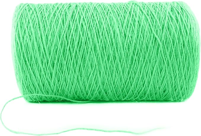 1mm x 3000 Feet Light Green Jute Rope, Twine for Gardening Tomato Climbing Plant Tie Floristry Crafts Gift Wrapping Packing Decor