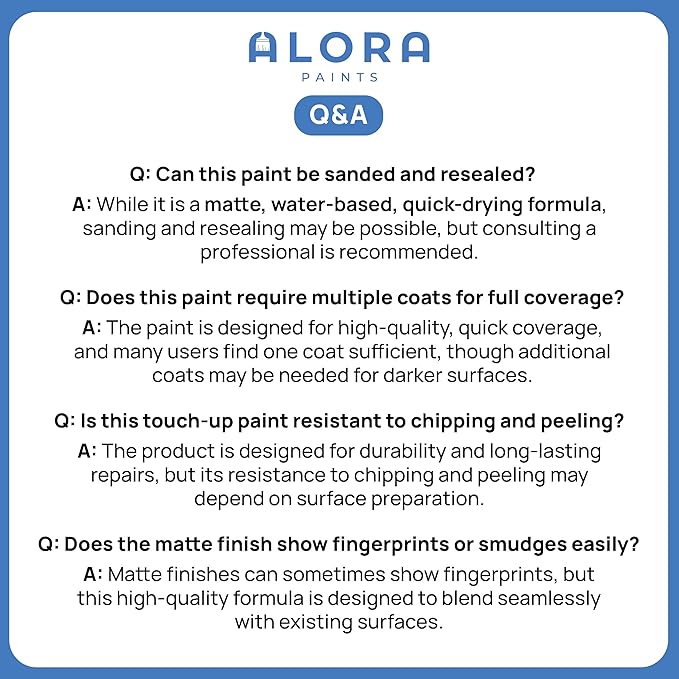 Alora Touch-Up Paint | Matte Finish for Drywalls, Concrete, Brick, Tile, Doors, Cabinets & More | Multi-Tone White Repair Kit | Quick-Dry, Low-Odor, Ultra-Low VOC | No Sanding or Primer Needed | 3 Pack