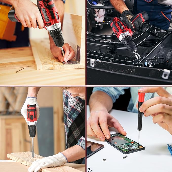 TLGREEN 138 Pcs Tool Set with 12V Cordless Drill –Power Hand Tool Kit with Magnetic Drill Bit Set, 2-Speed Control & Fast Charging,Home Tool Kit for DIY, Repairs,Lightweight Toolbox for Men & Women