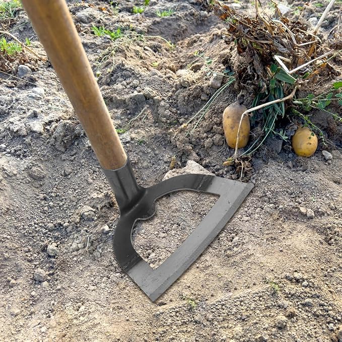 DOITOOL Loosening Soil Hoe Head Hoe Tool Garden Hoe Gardening Plow Hollohoe Steel Hardened Hollow Hoe Gardening Hoe Gardening Hand Tools Garden Tools Hardened Steel Stainless Steel Metal