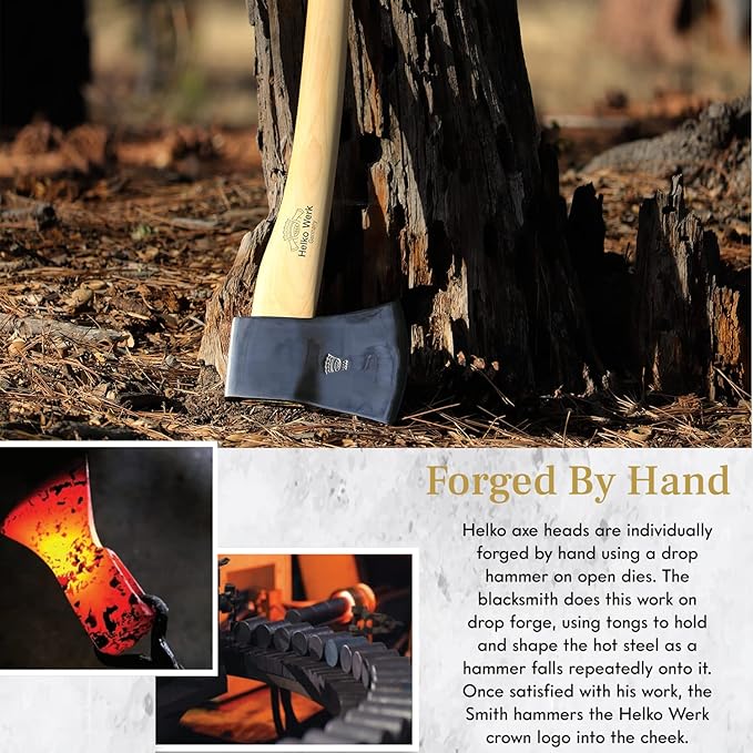 1844 Helko Werk Germany Classic Tasmania Competition Axe - Made in Germany Timber Sporting, Wood Chopping, Racing for Timber Sport - Head 4lbs, Handle 31in (Tasmania) #10498