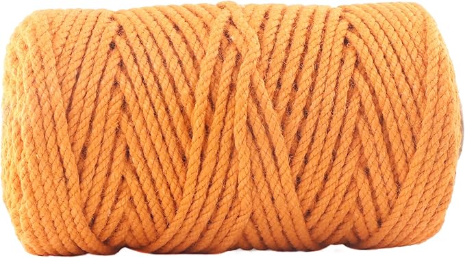 4mm x 200 Feet Orange Jute Rope, Twine for Gardening Tomato Climbing Plant Tie Floristry Crafts Gift Wrapping Packing Decor