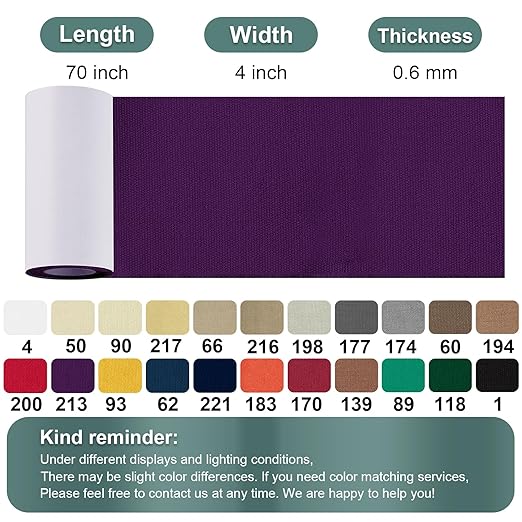 Canvas Repair Tape, 4×63 Inches Purple Waterproof Self-Adhesive Patch for Outdoor Gear, Durable and Weatherproof Fabric Tape for Boat Covers,Couch,Tents, Sofas, Sun Shades, Awnings, and Lounge Chairs