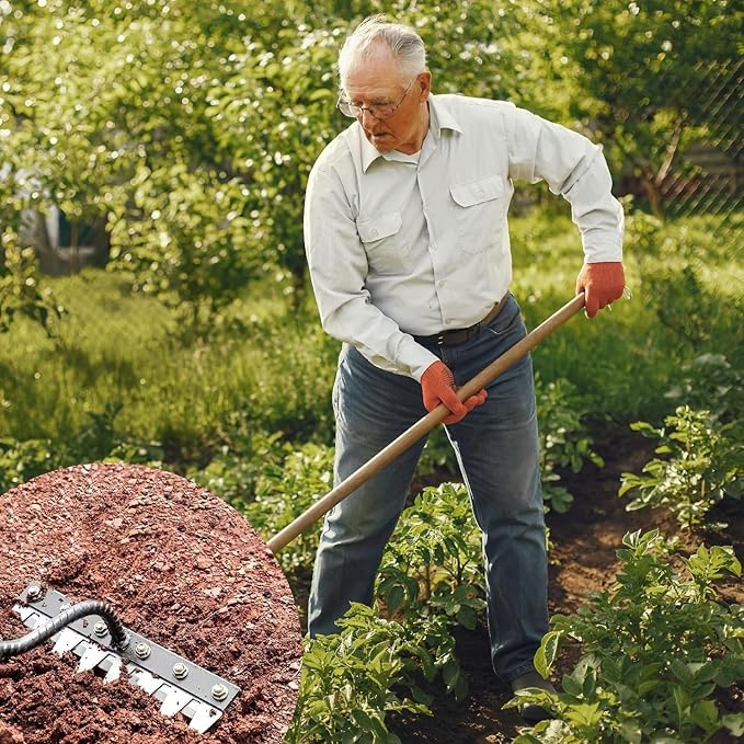 2025 New Gardening Hand Weeder Tool,Gardenia Iron Weeding Rake ,Manual Weeder Tool with Detachable Blades,Tool for Effortless Weed Removal, Flower Beds & Vegetable Patches (No Wooden Handle)