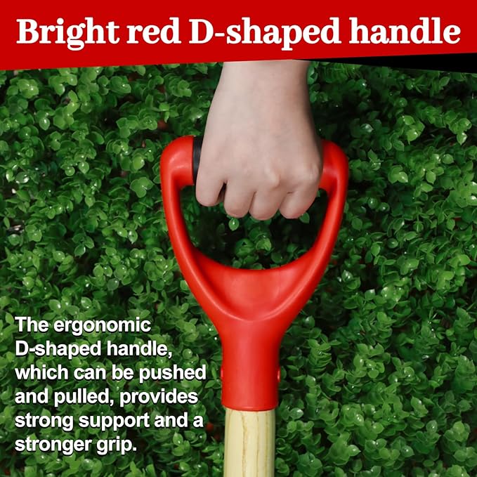 Slayer of Grass 47.2" Steel Square Garden Spade, Flat Shovel for Digging, Planting & Edging, Heavy Duty Trenching Shovel with Serrated Edges