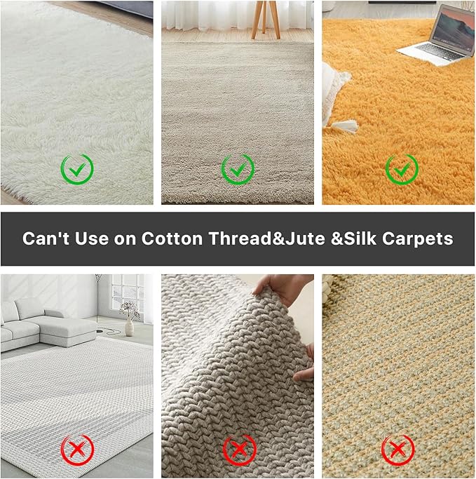 2 in 1 Carpet Rake for Pet Hair Removal,Reusable Pet Hair Removal Broom - 56” Adjustable Long Handle Cat Dog Hair Remover Carpet Scraper for Rugs, Mats, Couch, Bed