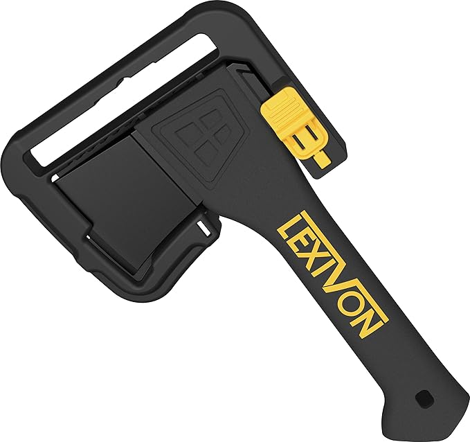 LEXIVON V9 Camping Hatchet, 9-Inch Axe | Ergonomic Grip, Lightweight Fiber-Glass Composite Handle | Protective Carrying Sheath Included (LX-V9)