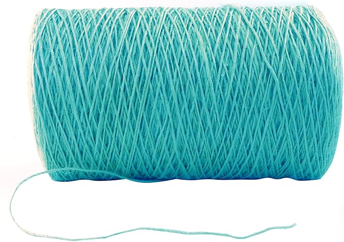 1mm x 5000 Feet Blue Jute Rope, Twine for Gardening Tomato Climbing Plant Tie Floristry Crafts Gift Wrapping Packing Decor