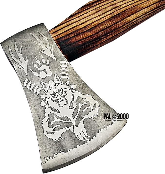 Splitting Axe Camping Chopping Hatchet Viking Tomahawk Battle Hunting Outdoor Solid Wood Handle 9912
