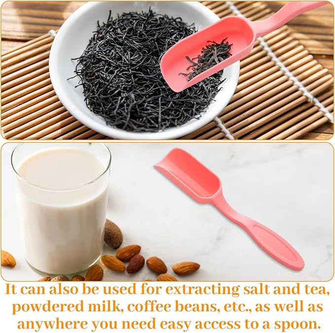 10 Pcs Mini Gardening Shovel Spoons Plastic Cultivation Tools Soil Scoops Digging Transplanting Gardening Spade Hand Trowel Rake for Potted Flowers Succulents Loose Tea-Leaf Scoops, Multiple Colors