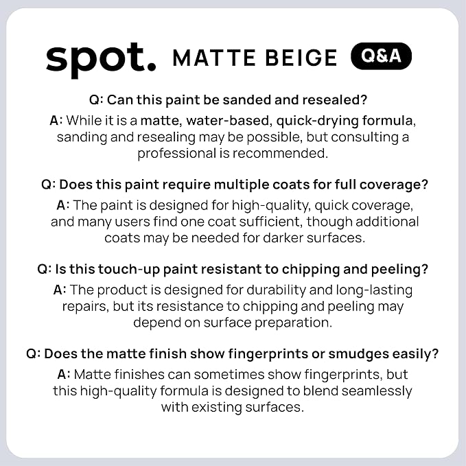 spot. Touch-Up Paint | Matte Finish for Cabinets, Walls, Doors & Furniture | Multi-Tone Beige Repair Kit | Quick-Dry, Self-Priming, Low-Odor, Eco-Friendly | No-Sanding or Primer Needed | 3 Pack