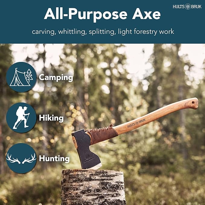 Hults Bruk 840771 Spika Hunting & Forest Axe - 1.5 lb Head, 17.5" Handle