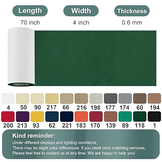Canvas Repair Tape,4×63 Inches Blackish Green Waterproof Self-Adhesive Patch for Outdoor Gear,Durable and Weatherproof Fabric Tape for Boat Covers,Tents,Couch,Sofas,Sun Shades,Awnings,Lounge Chairs