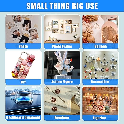 Made of 3M 0.6in Clear Poster Putty, Removable No Damage Double Sided Adhesive Dots, Waterproof Heat Resistant Mounting Putty Sticky Tack (60)