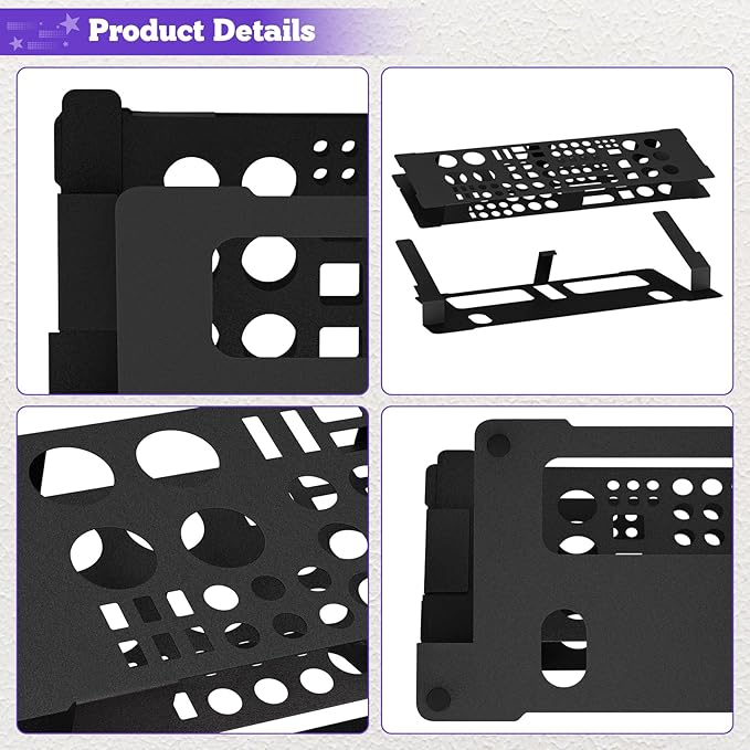 Screwdriver Storage Rack for Desktop,Screwdriver Organizer Holder,RC Tools Kit Organizers,Carbon Steel Tool Holder, Desktop Hand Tool Stand,Tool holder, Black