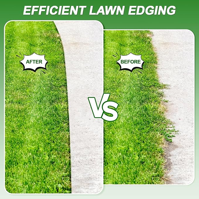 Wheel Rotary Edger Lawn Tool, Sidewalk 66.7Inch Manual Lawn Edger, Grass Edge Trimmer, Adjustable Stainless Steel Handle with Cushion Grip,Soil, Garden and Yard Tool