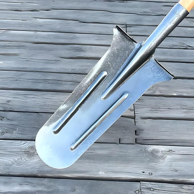 Multi-Purpose Shovel, Heavy Duty Gardening Shovel, Garden Shovel for Digging, Heavy Duty Steel Gardening Tool (Rounded, No Handle)