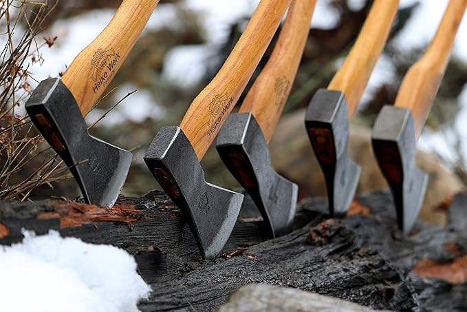 1844 Helko Werk Germany Traditional Bavarian Woodworker Axe - Made in Germany Heavy Duty Felling Axe and Cutting Axe, Large German Forest Axe - Head 3.5 lbs, Handle 31 in. (Bavarian) #13566