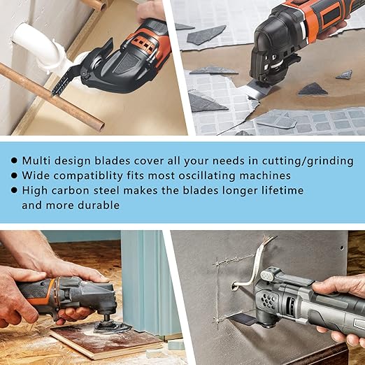 94 Pack Oscillating Saw Blades, Wood Metal Cutting Multitool Bi-Metal Blades Quick Release Tool Blades Kits Fit for Dewalt, Makita, Ryobi, Rockwell