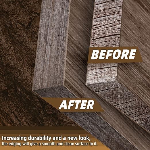 GSCIT Club Walnut Edge Banding, 3 inch x 25ft roll of Veneer Edge Banding Preglued Flexible, Real Wood Tape Banding