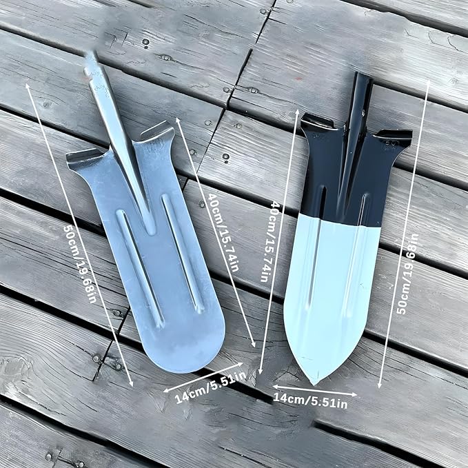 Multi-Purpose Shovel, Heavy Duty Gardening Shovel, Garden Shovel for Digging, Heavy Duty Steel Gardening Tool (Rounded, No Handle)