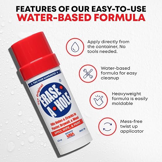 Drywall Repair Putty: A Quick & Easy Solution to Fill The Holes in Your Walls-Also Works on Wood & Plaster (2)