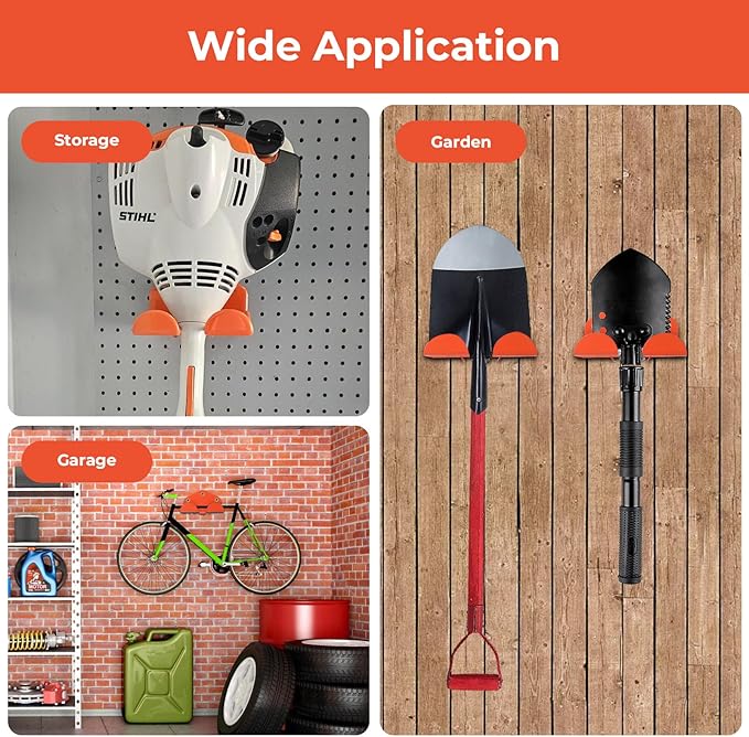 Weedeater Hanger, Heavy Duty Weed Eater Rack Waterproof Garage Organization Trimmer Rack, Garage Storage Tool Organizer for Grass Trimmer, Garden Tools