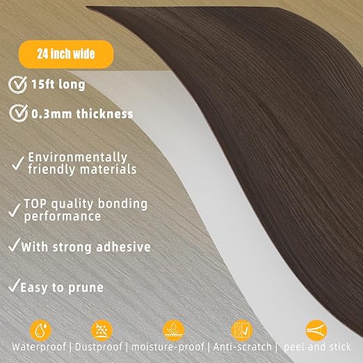 GSCIT Club Wood Grain Repair Tape, 24 inch X 15ft Self Adhesive Red Walnut Grain Repair Patch for Tables, Chairs, Baseboards, Doors, Windows, Floors, Handicraft DIY.